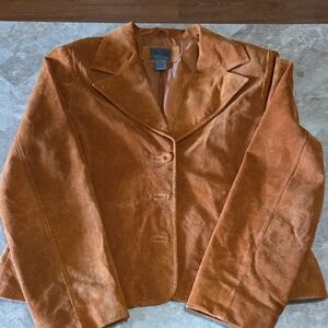 Coldwater Creek Orange Blazer Corduroy Jacket